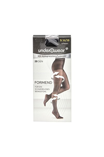 Underwear جوارب طويلة يبرز انحناءات الجسم 20 دينيير لون أسود مقاس S