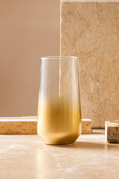 Rakle Glow Gold 470 سم مكعب - مجموعة من 4 أكواب للمشروبات الغازية