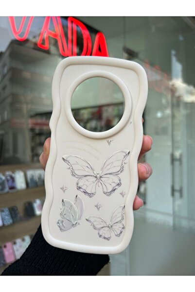 OVADA XIAOMI REDMI 14C Uyumlu Kamera Koruma Çıkıntılı Dalga Kenarlı Kelebek B...