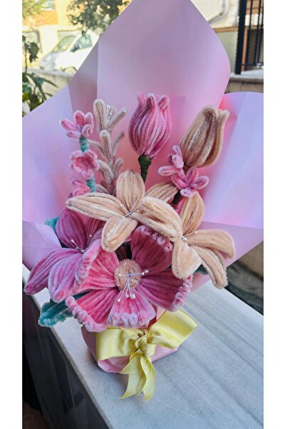 Sevgi burada Saksıda Karma Çiçek