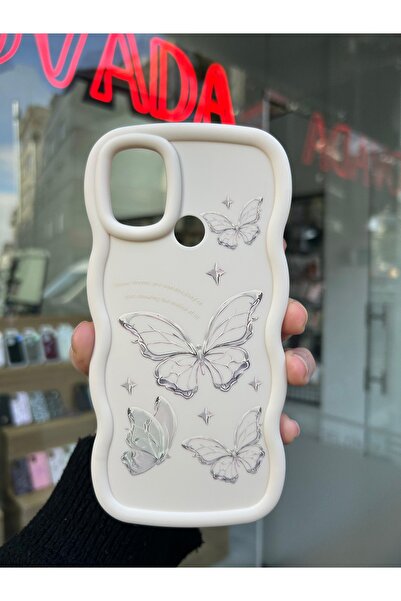 OVADA XIAOMI REDMI 9C Uyumlu Kamera Koruma Çıkıntılı Dalga Kenarlı Kelebek Ba...