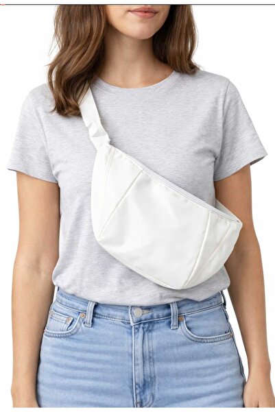 NETAVANTAJ Geantă de umăr sport de mare capacitate în stil coreean, cremă