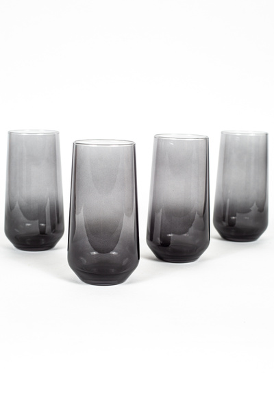 Rakle New iconic 4-piece beverage glass set smoked 470 cc