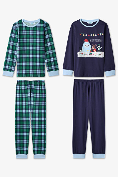 Penti Erkek ÇocukTogether Ekoseli Pamuklu 2li Pijama Takımı