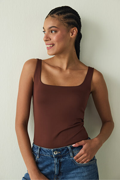 Penti CUPsecret Kendinden Pedli Kapuçino Kare Yaka Kalın Askılı Büstiyer