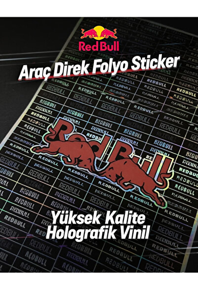 sahmeran oto aksesuar oto sticker Kapı Direk Kaplama Folyosu hologram REDBULL...