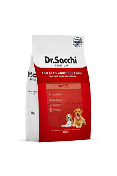 Dr. Sacchi Dr.Sacchi Premium Sığır Etli Düşük Tahıllı Yetişkin Köpek Maması 1...