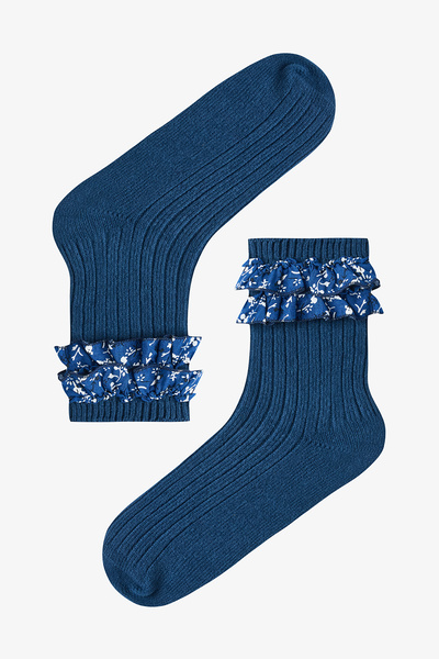 Penti Vintage Fırfırlı Kalın Soket Çorap