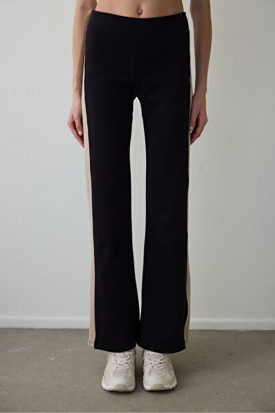 Penti Schwarze Flare-Hose mit Thermo-Effekt-Panel-Detail (spanische Schlaghose)