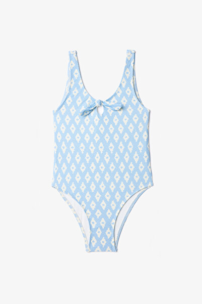 Penti Girl's Leaf Patterned Swimsuit