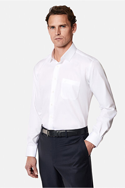 Abdullah Kiğılı Non Iron Satin - Long Sleeve Classic Cotton Shirt