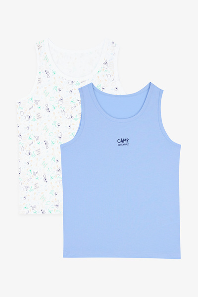 Penti Erkek Çocuk Camping Pamuklu Çok Renkli 2li Atlet