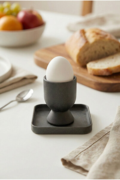 Noldor Antique Gray Soft Elegance Boiled Egg Holder and Presentation Plate
