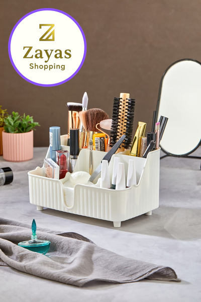 Zayas Shopping منظم مكياج متعدد الأغراض من فيفا - منظم للمجوهرات وأقلام الرصا...