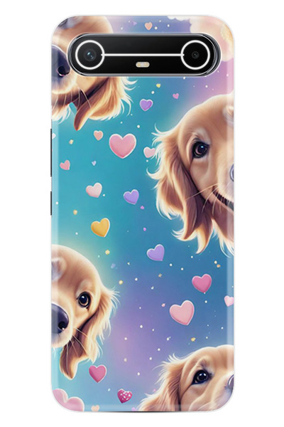 TECNO Spark Slim (KM9) Kılıf Boutique Baskılı Resimli Kalp ve Köpek Pcode -034