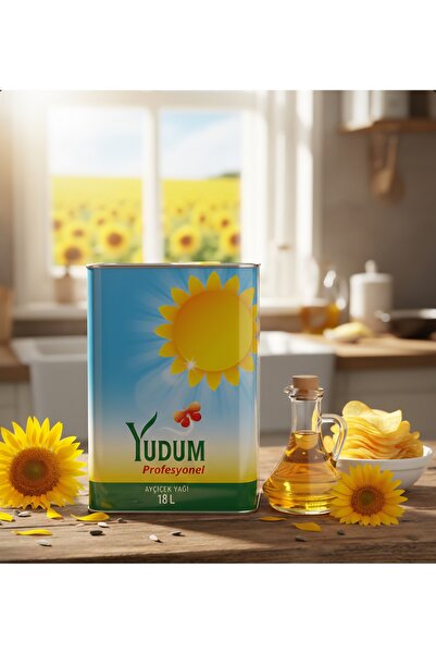 Yudum Ayçiçek Yağı 18 Lt Teneke Yeni (ORJİNAL AYVALIK FABRİKASINDAN)