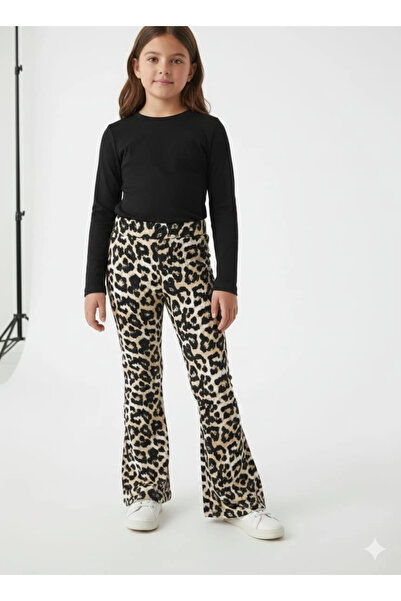 Yonca Çocuk Ci̇velek 0113 children's i Flared i Corded Fabric ayt girl's pant...
