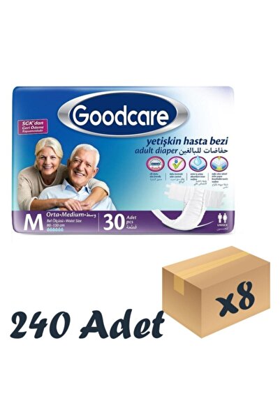 Goodcare Bel Bantlı Yetişkin Hasta Bezi Medium 30lu 8 Paket 240 Adet