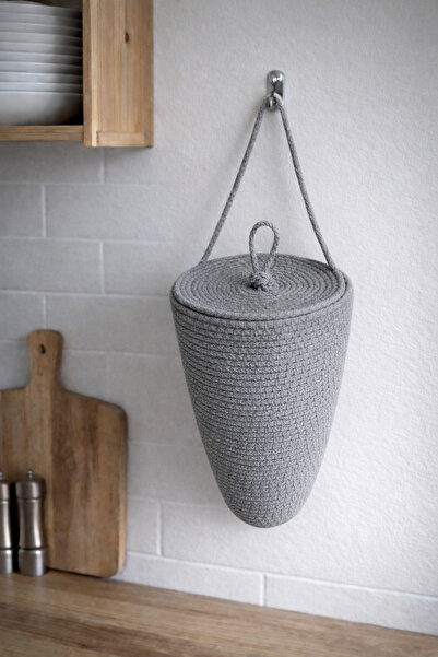 ÖRGÜM Suport pentru pungi Coș organizator pentru pungi cu capac decorativ 30x...