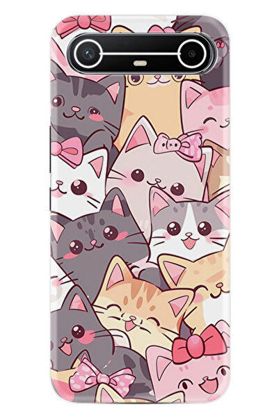 TECNO Spark Slim (KM9) Kılıf Boutique Baskılı Resimli Harika Kediler Pcode -077