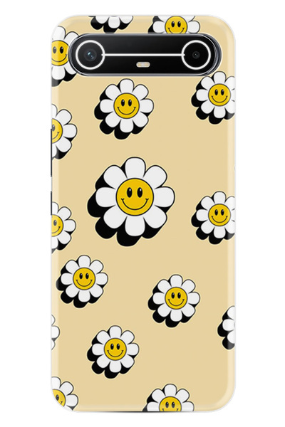 TECNO Spark Slim (KM9) Kılıf Boutique Baskılı Resimli Sarı Papatya Pcode -042