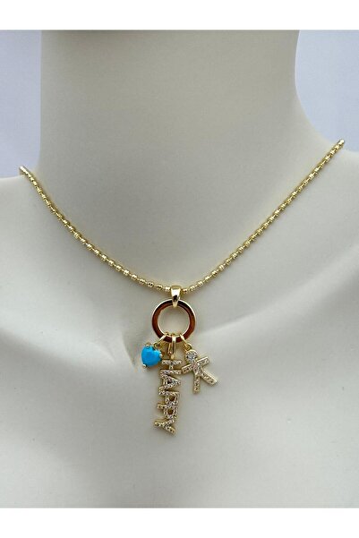 Luseda قلادة VIP قابلة للتعديل بطول 70 سم مع كتابة 'HAPPY' وتفاصيل على شكل قلب