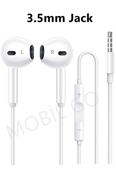 MOBİL GO Samsung Oppo Xiaomi Huawei Ios Uyumlu Kablolu Kulaklık 3.5mm Jack Gi...