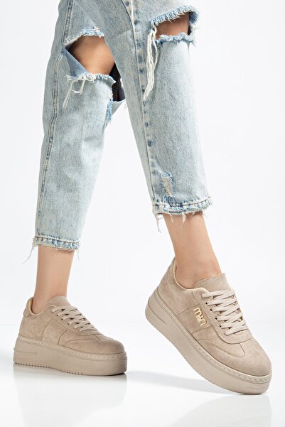 BAHRİNA Women's Thick Sole Buckle Sneaker