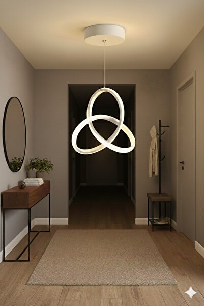 Genel Markalar Kleos Beyaz Kasa,Beyaz Led Işıklı Salon,antre,mutfak Için Mode...