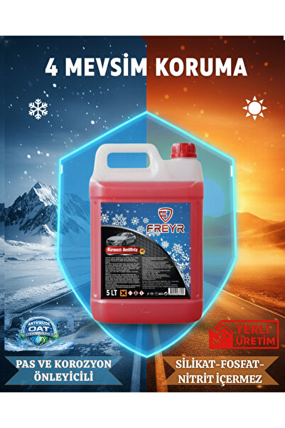 FREYR 4 Mevsim -42 Organik Konsantre Kırmızı Antifriz 5 Lt