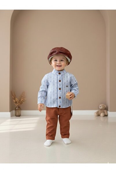 Babydola Baby Boy Cap Hat Pants Shirt Set, Special Design Suit for Birthday S...