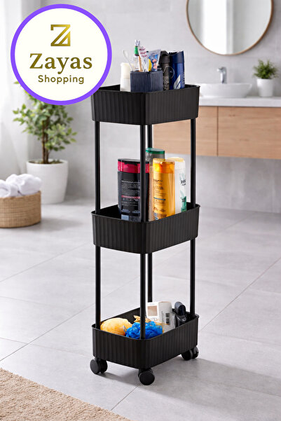 Zayas Shopping ZS-0052-PRATİK- 3 KATLI ÇOK AMAÇLI RAF BANYO VE MUTFAK ORGANİZ...