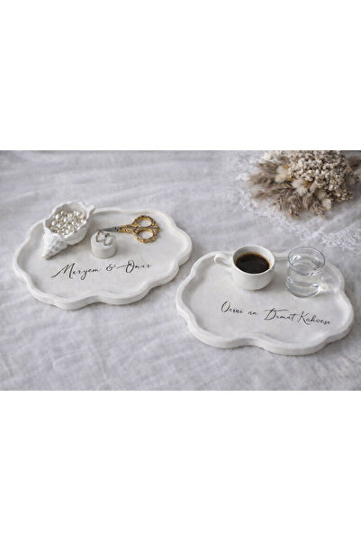 Özalp Decor Söz Nişan Damat Tepsisi Modern -El Yapımı Sunumluk -Yüzüklük 2 Ad...