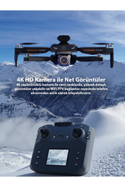 yollayenilensin S9 Drone 4K Kamera WiFi FPV Katlanabilir Uzaktan Kumandalı Mi...