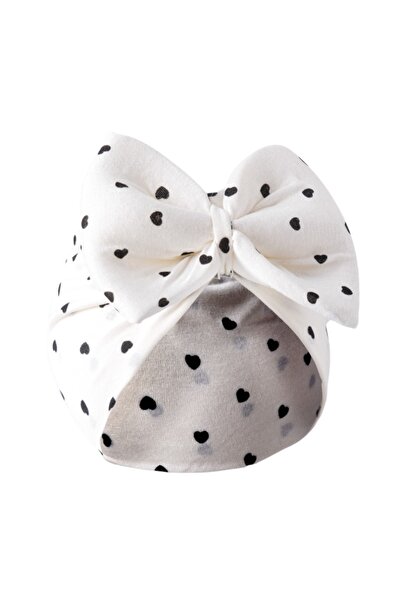 diamondstar Ribbon Patterned Baby Bonnet