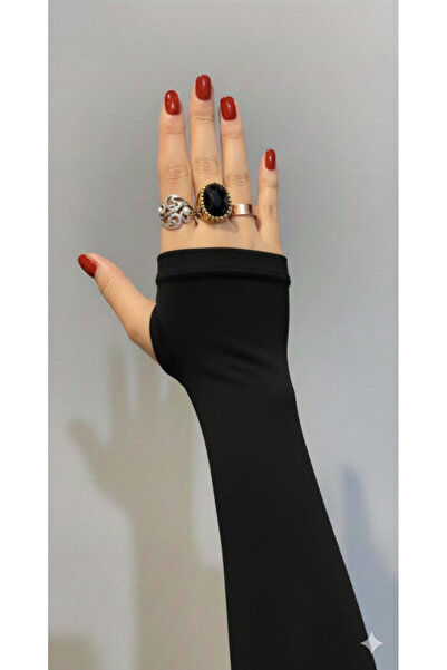 Azade Stil PARMAK DETAYLI KIŞLIK MODAL KUMAŞ YARIM BOĞAZLI LİKRALI BADİ