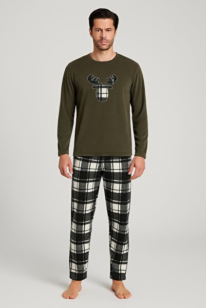 Sude Erkek Bisiklet Yaka Kışlık Polar Pijama Takımı A100/71 - 1 Adet