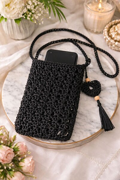 PİNKBAG Handmade Hasır Telefon Çantası