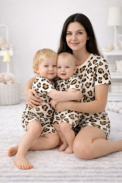 Drop Kids Set pijamale combinat pentru mamă și copil, pantaloni scurți cu mod...