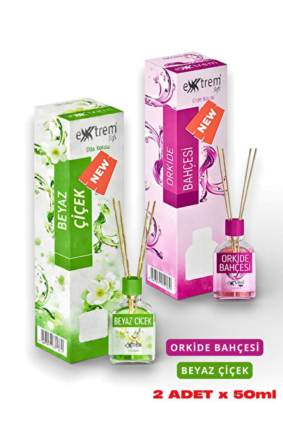 Extrem Bambu Oda Kokusu | Beyaz Çiçek & Orkide Bambu Oda Parfümü 50 Ml x 2 Adet