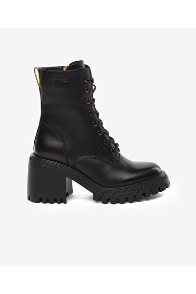 Greyder Kadın Siyah Hakiki Deri Topuklu Bot 5K2DB35281