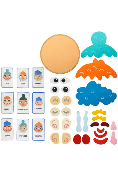 Choice مجموعة واحدة من لوحة أنشطة التعلم العاطفي للأطفال من سيال مع 9 بطاقات ...