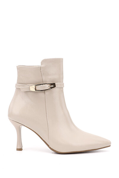 GÖNDERİ(R) Cizme de damă din piele cu fermoar și toc subțire