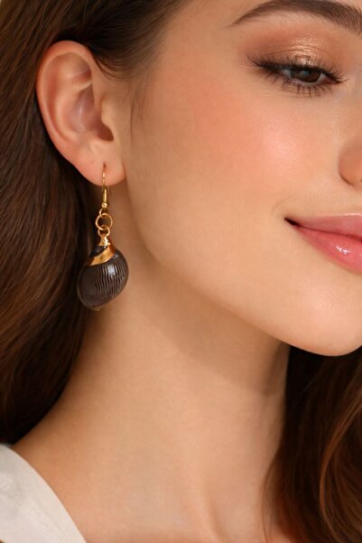 GENERAL أقراط أنيقة متدلية من الصدف الطبيعي عالي الجودة صنع يدويا وبتصميم أني...