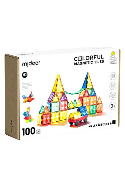 Mideer Renkli Magnetic Tiles - 100 Parça
