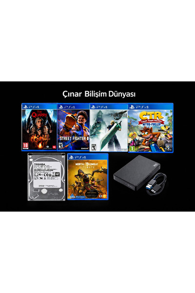 Çınar Bilişim Dünyası Taşınabilir 500 Gb Oyun Paketli Harddisk Seninle Heryerde