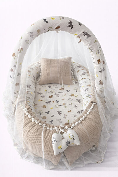 Jaju Baby Nest Wafle Ve Müslin Kumaştan Jaju-babynest Anne Yanı Bebek Yatağı ...