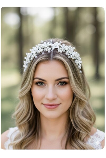 ASİMEL TASARIM Bridal Tiara Hair Accessory Wedding Henna Wedding Promise Enga...