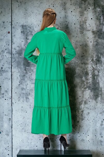 HAKKE Kadın Yaka Bağcıklı Tesettür Elbise