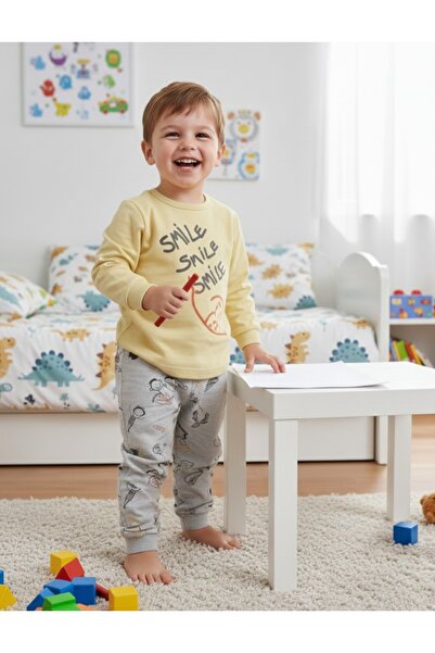 Bebetto Smile Yazılı Eşofman Takımı
